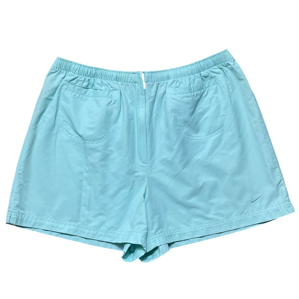 Nike Swim Shorts Women's Medium Aqua Blue Drawstring Beach Pool Cover Up